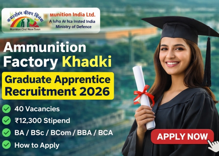 Ammunition Factory Khadki Apprentice Recruitment 2026