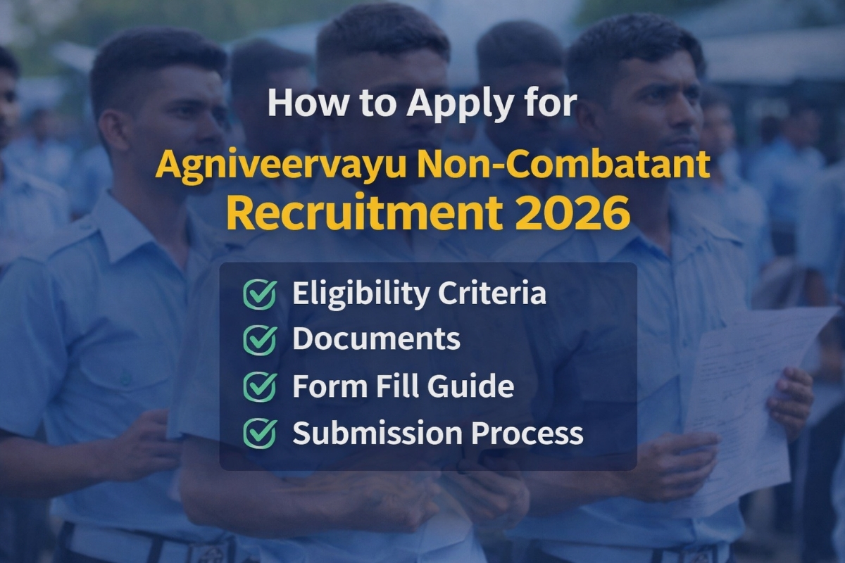 How to apply for Agniveervayu Non-Combatant Force Recruitment 2026 step by step
