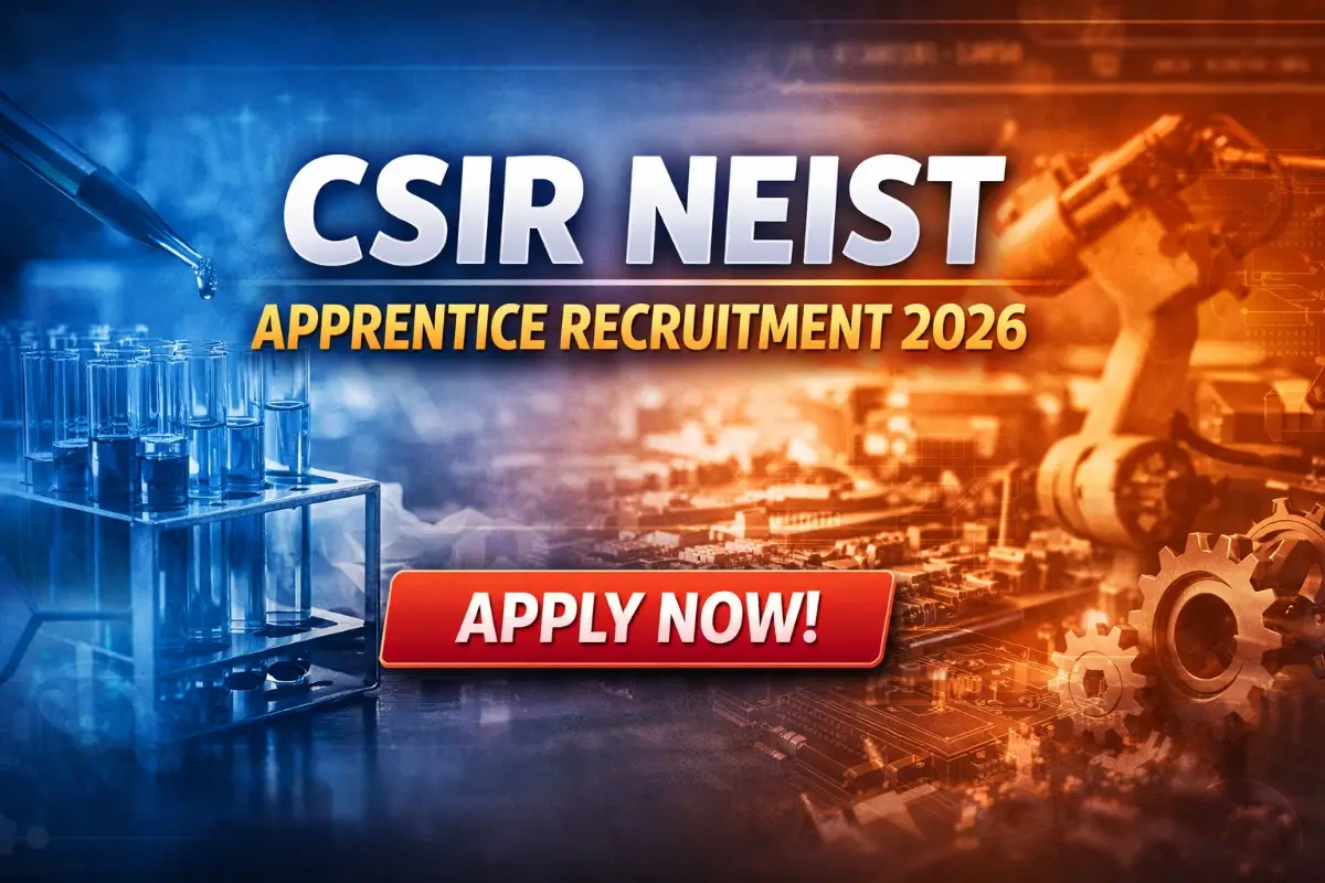 CSIR NEIST Apprentice Recruitment 2026 notification released. Apply now for Graduate and Technician Apprentice training at CSIR-NEIST Jorhat.