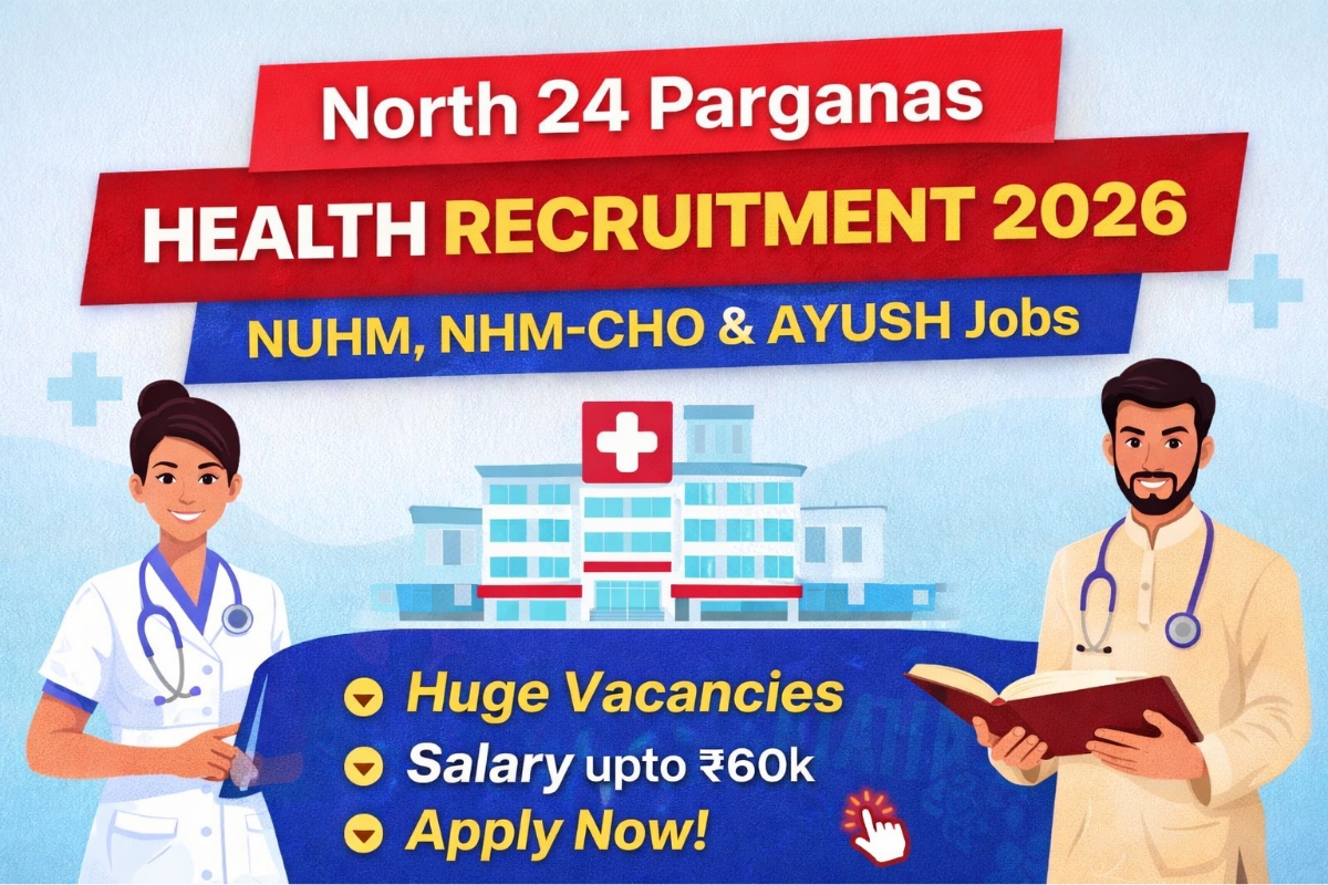 North 24 Parganas Health Recruitment 2026 for NUHM NHM CHO and AYUSH posts