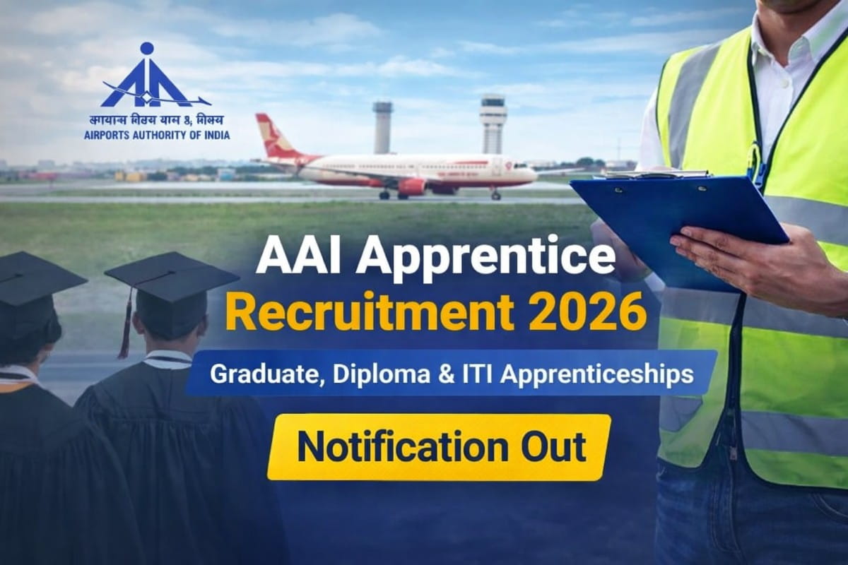AAI Apprentice Recruitment 2026 notification released for 133 Graduate, Diploma and ITI apprentice posts. Check eligibility, stipend, vacancy and apply process.