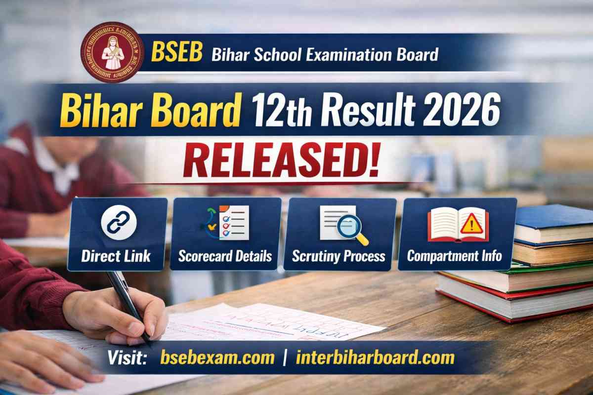 Bihar Board 12th Result 2026 released on 23 March. Check direct link, scorecard details, scrutiny process and compartment exam info here.