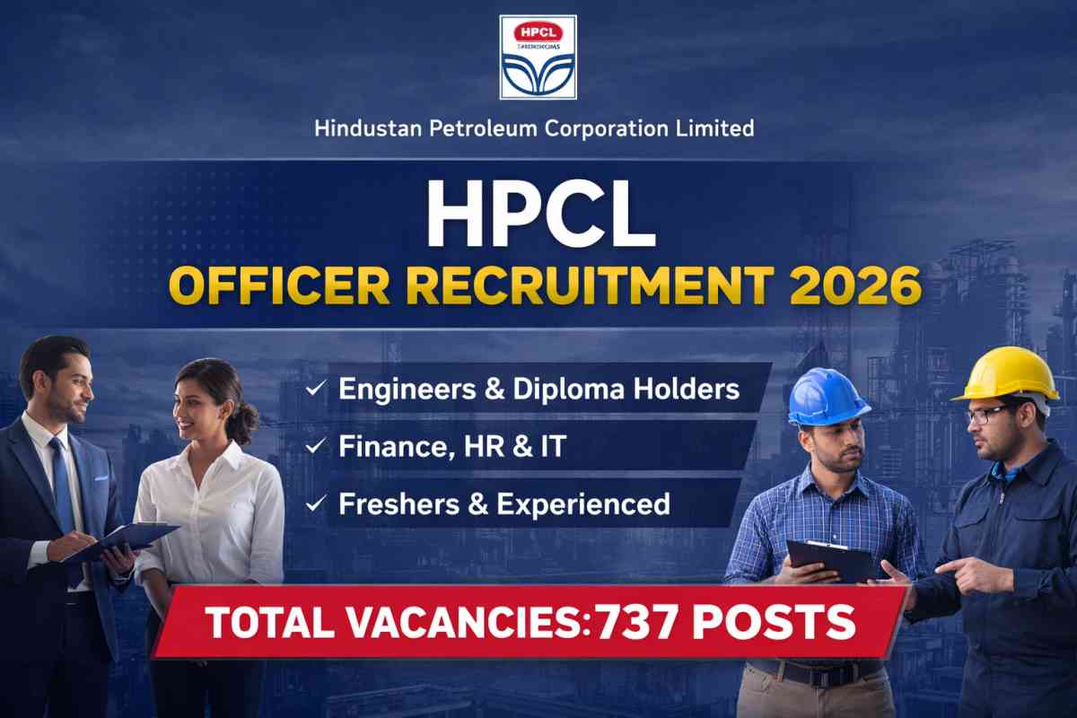 HPCL Officer Recruitment 2026 announced with 737 vacancies. Check eligibility, post-wise details, salary and apply online before last date.