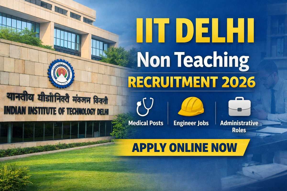 IIT Delhi Non Teaching Recruitment 2026 notification released. Apply online for Group A, engineer, medical and administrative posts before 8 April 2026.