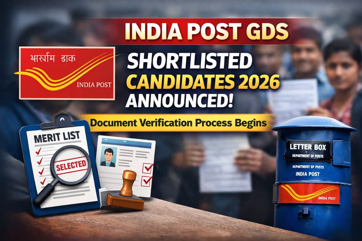 India Post GDS Shortlisted Candidates 2026 list released for BPM ABPM Dak Sevak with document verification process