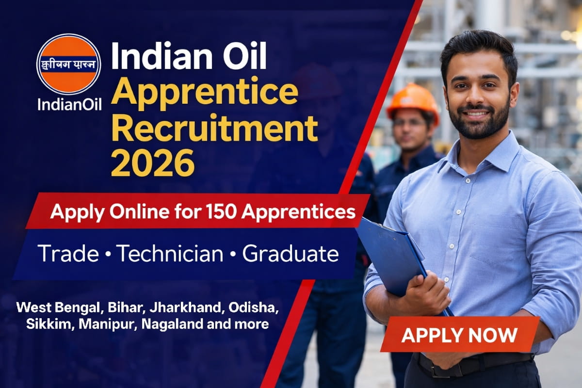 Indian Oil Apprentice Recruitment 2026 notification for 150 Trade Technician and Graduate Apprentice posts