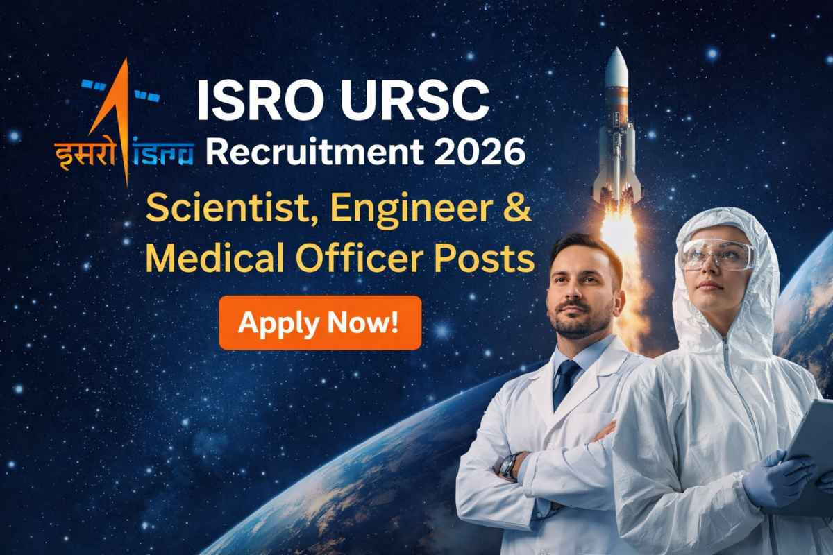 ISRO URSC Recruitment 2026 notification released. Check eligibility, selection process, salary, fees, and apply online for Scientist, Engineer and Medical Officer posts before last date.