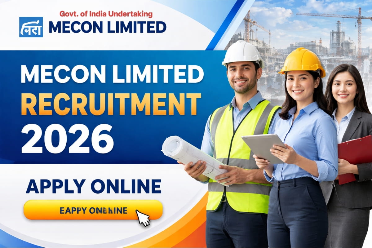MECON Limited Recruitment 2026 announced. Check eligibility, salary, selection process and apply online before April 5.