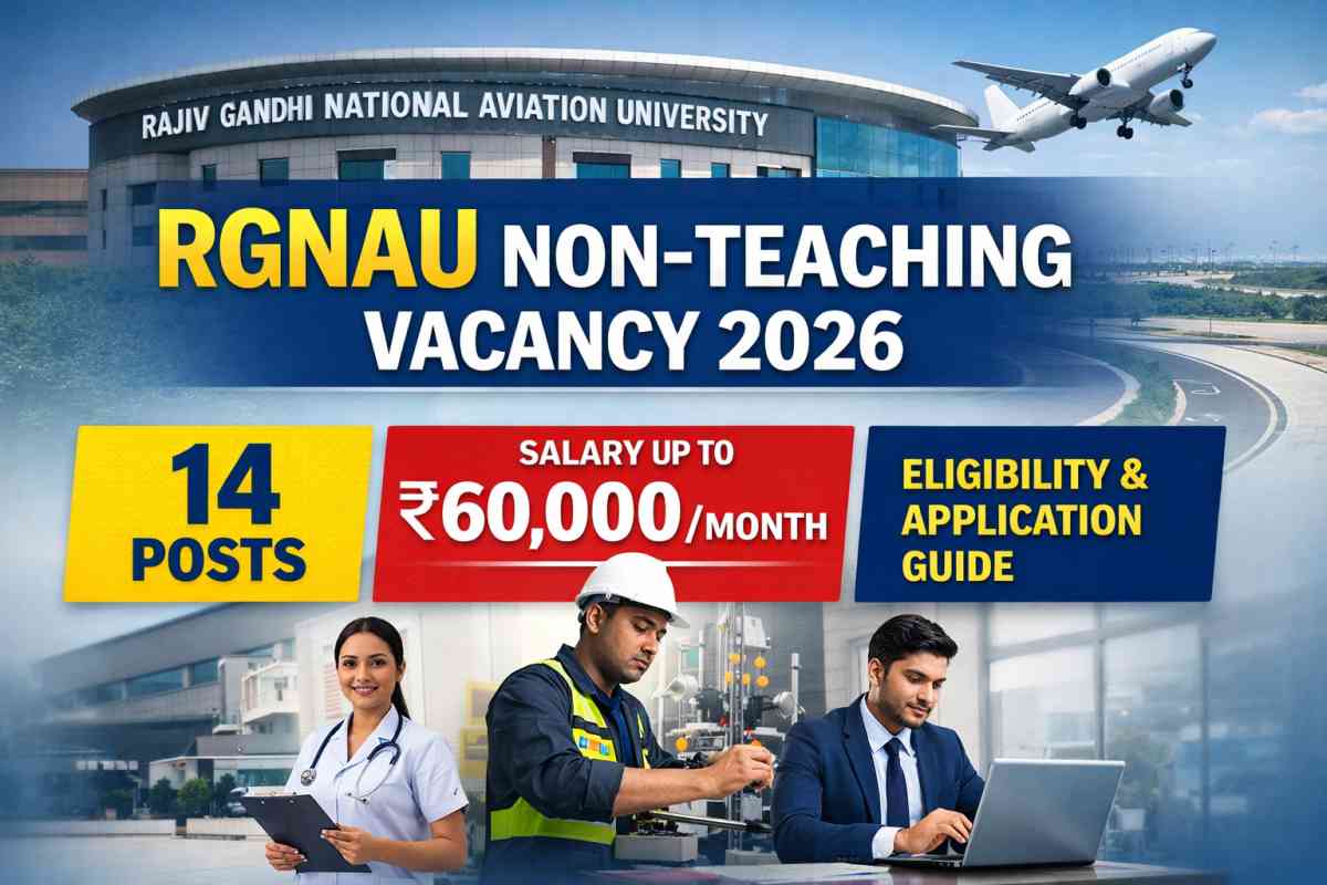 RGNAU Non Teaching Vacancy 2026 released for 14 posts with salary up to ₹60,000. Check eligibility, post-wise details, selection process and last date to apply online.