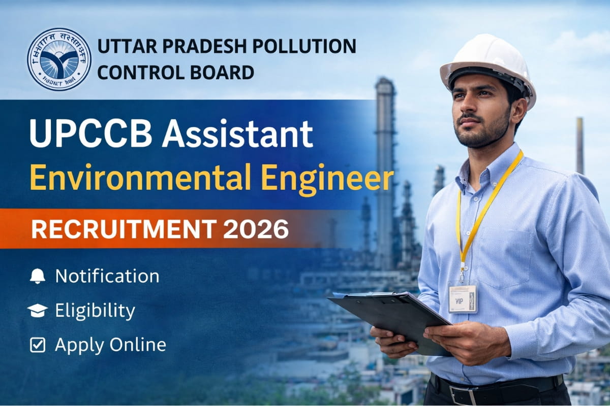 UPPCB Assistant Environmental Engineer Recruitment 2026 notification released. Check vacancy details, eligibility, age limit, exam pattern, application fee and how to apply online at uppcb.up.gov.in.