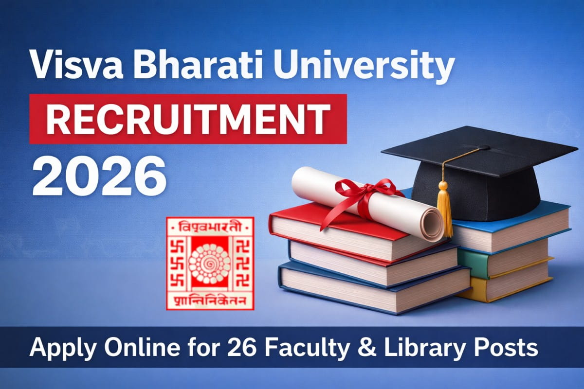 Visva Bharati University Recruitment 2026 Apply Online for Professor Associate Professor Assistant Professor and Assistant Librarian Posts