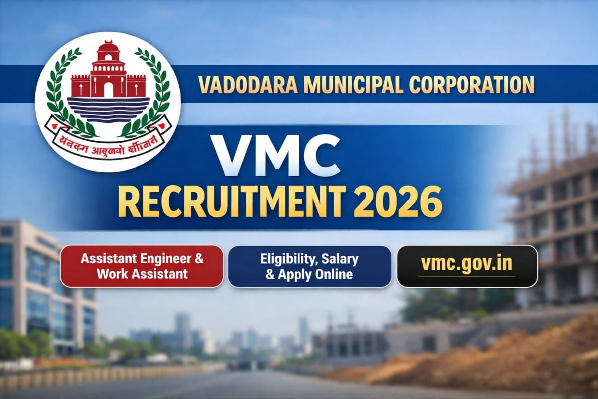 VMC Recruitment 2026 Notification released for Assistant Engineer and Work Assistant posts. Check eligibility, salary and apply online