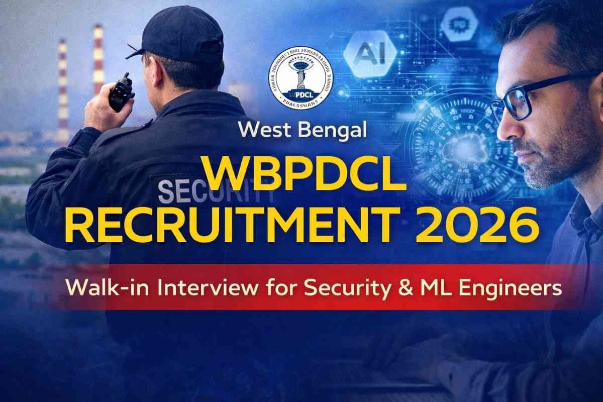West Bengal WBPDCL Recruitment 2026 walk-in interview for Security and ML Engineer posts. Check eligibility, salary, and interview details.