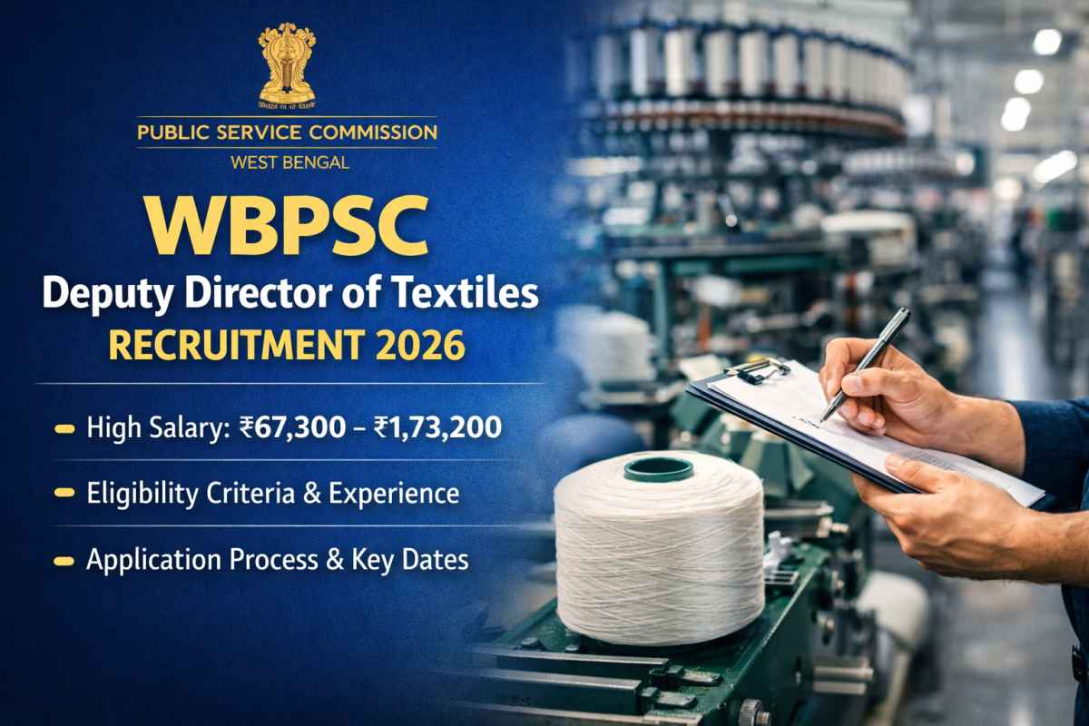 WBPSC Deputy Director of Textiles Recruitment 2026: Check eligibility, salary, age limit, selection process and apply online before last date.