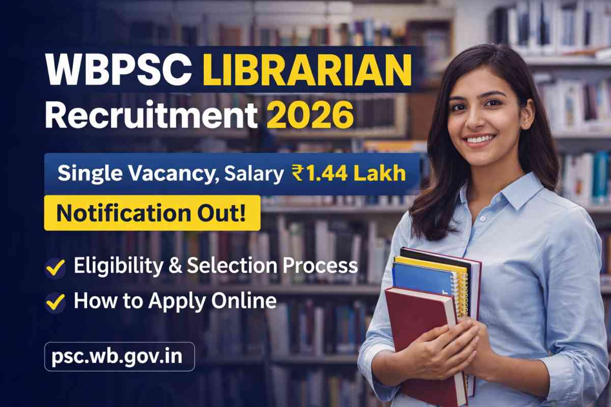 WBPSC Librarian 2026 Notification released. Check eligibility, salary, selection process, important dates and how to apply online.