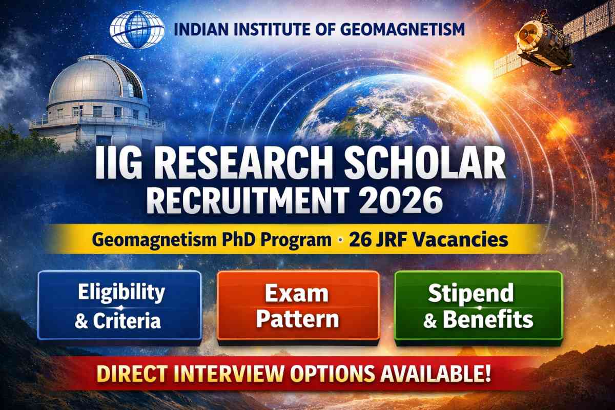 IIG Research Scholar Recruitment 2026 for 26 JRF posts. Check eligibility, PhD programme details, exam pattern, salary and apply online process.