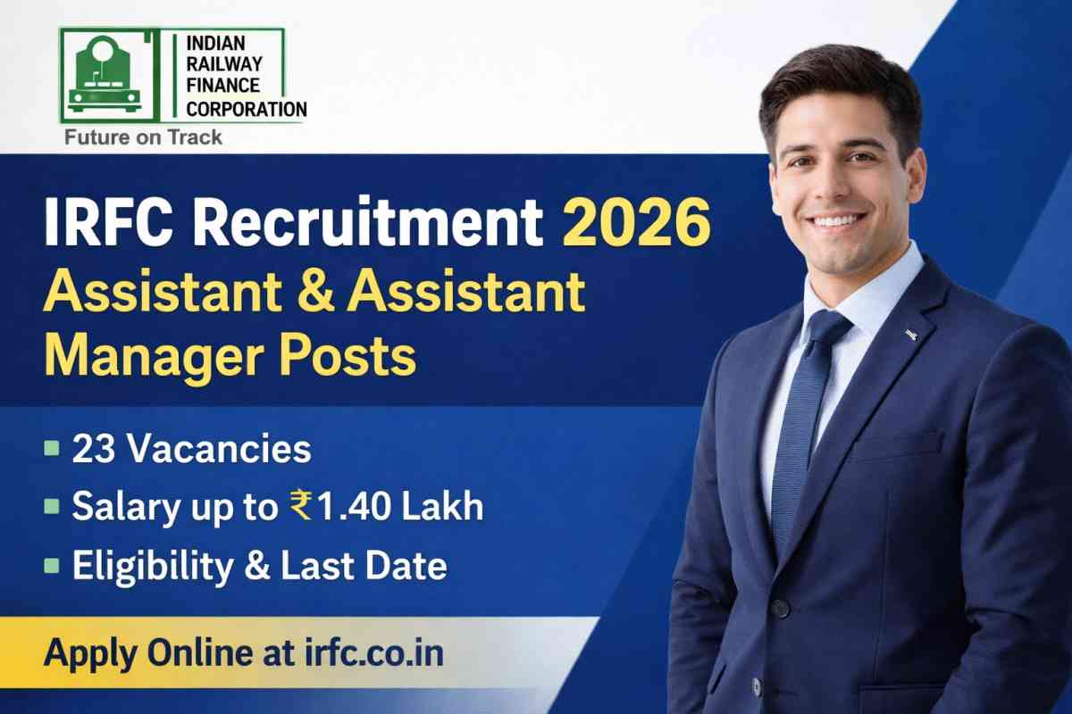 IRFC Recruitment 2026 notification out for Assistant & Assistant Manager posts. Check vacancy, salary, eligibility, and apply online before last date.
