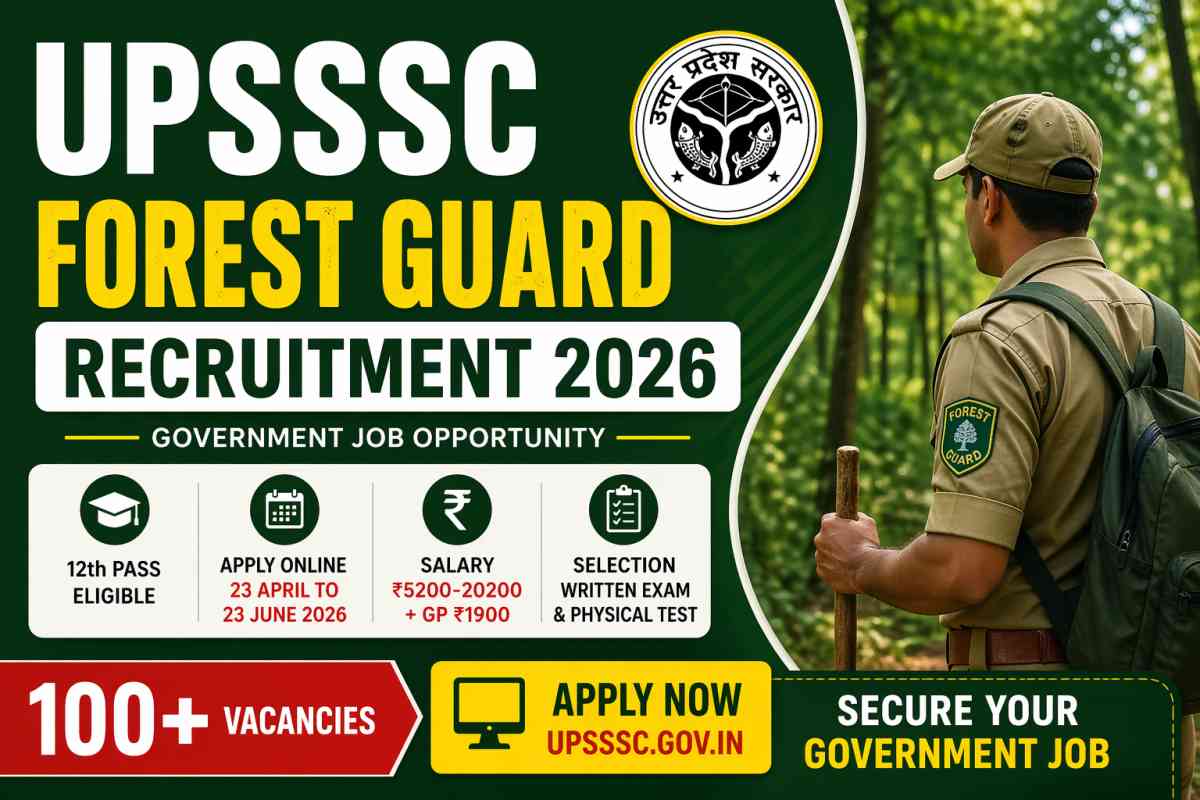 UPSSSC Forest Guard Recruitment 2026: Check eligibility, important dates, salary, selection process, and how to apply online.
