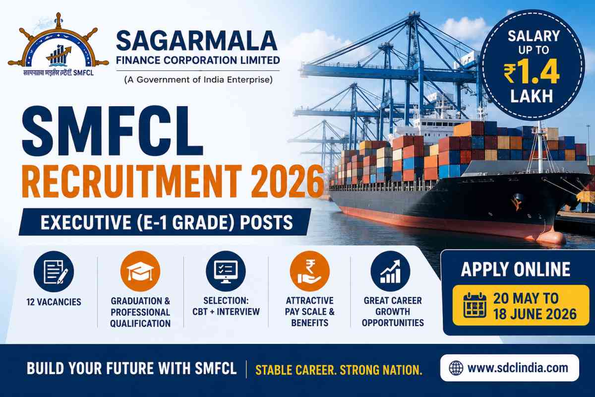Sagarmala Finance Corporation Recruitment 2026 notification released for Executive posts. Check eligibility, CBT pattern, salary, vacancies and apply online details.