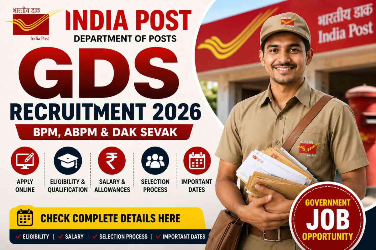 India Post GDS Recruitment 2026: Check eligibility, salary, application dates, fee, selection process and important details for BPM, ABPM and Dak Sevak posts.